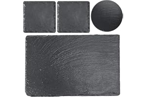 Tcrogsciss Set of 4 Slate Reptile Basking Platform Natural Tortoise Habitat Rock Tortoise Feeding Platform Habitat Decor