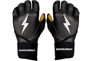 BRUCE BOLT Original Series Long Cuff Batting Gloves - Multiple Colors - Adult & Youth Sizes