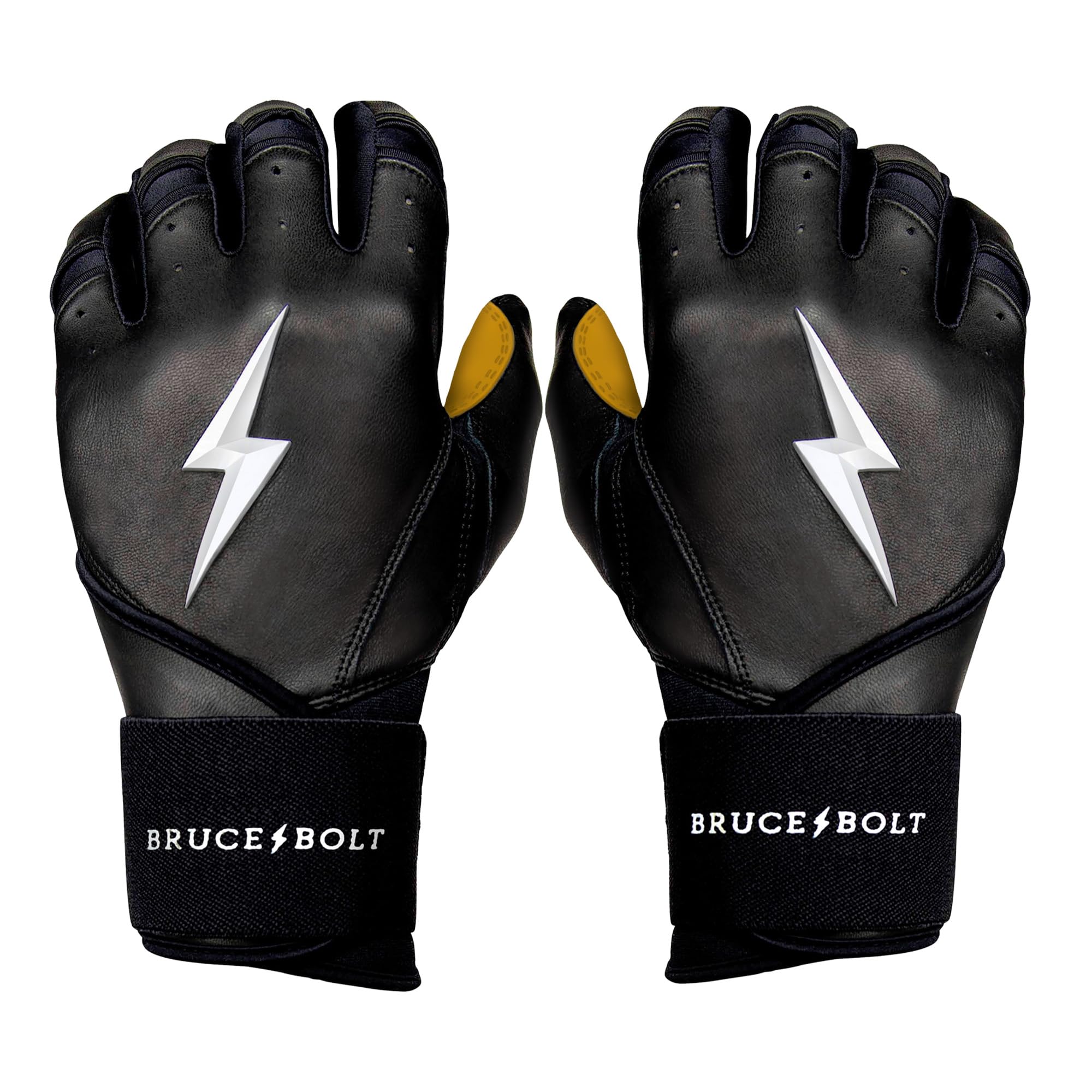 BRUCE BOLT Original Series Long Cuff Black Batting Glove - Black Large Image