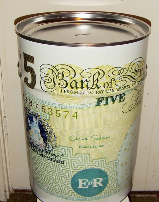 WORLDS BIGGEST MONEY TIN/STORAGE TIN/ROOM TIDY 20 LITRE/39 cm HIGH