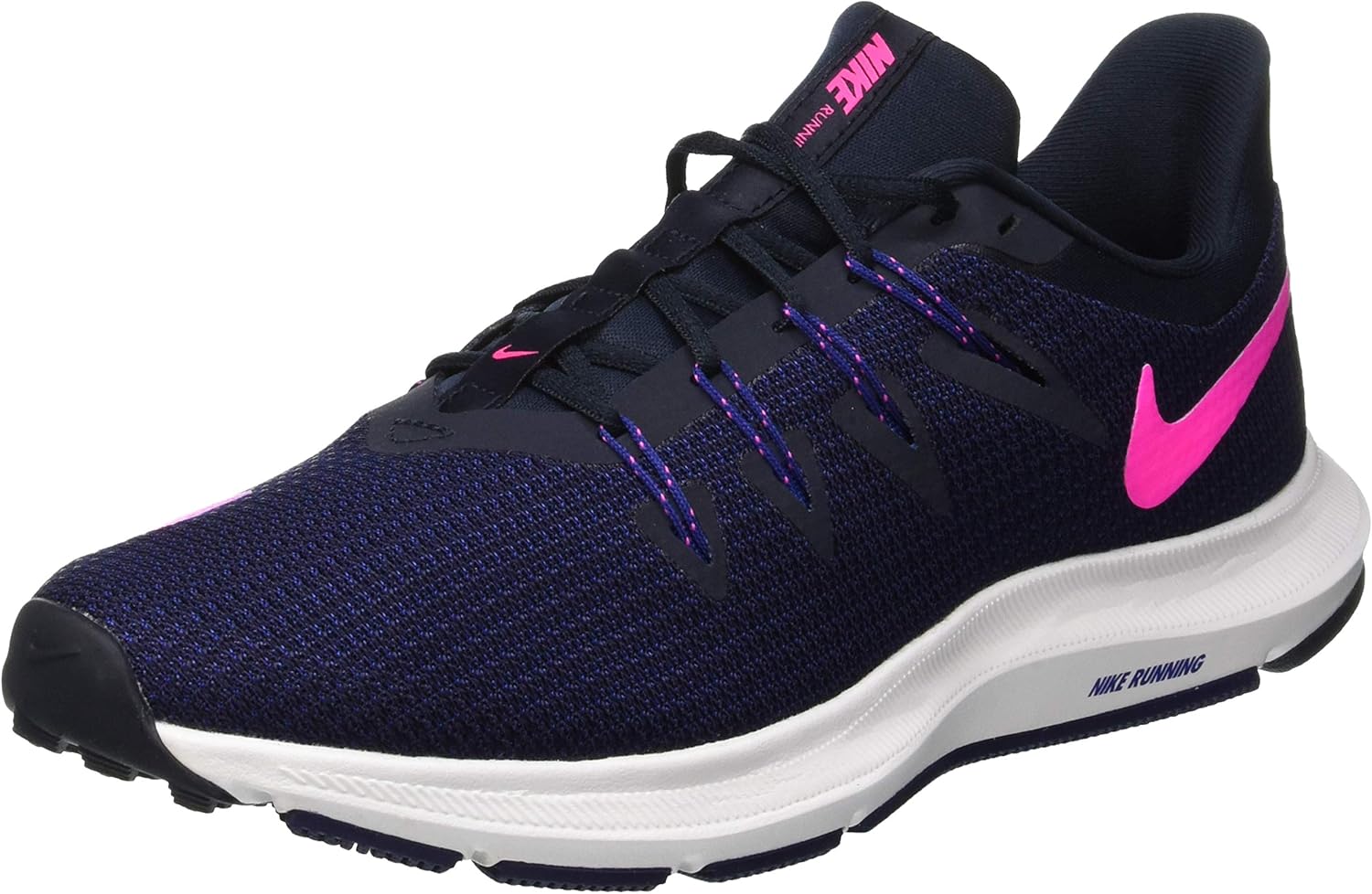 Amazon.com | Nike Women's Running Shoes, Blue Dark Obsidian Pink Blast Deep 400, 8 us | Road Running