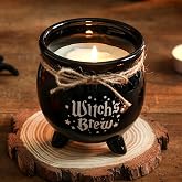 Halloween Candle,Witch Cauldron Candles with Ghost,Halloween Decorations | Pumpkin Scented Candle for Spooky Halloween Decor,Gothic Witch Décor Decorations