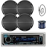 Single Din In Dash Marine Boat Audio Bluetooth Cd Player