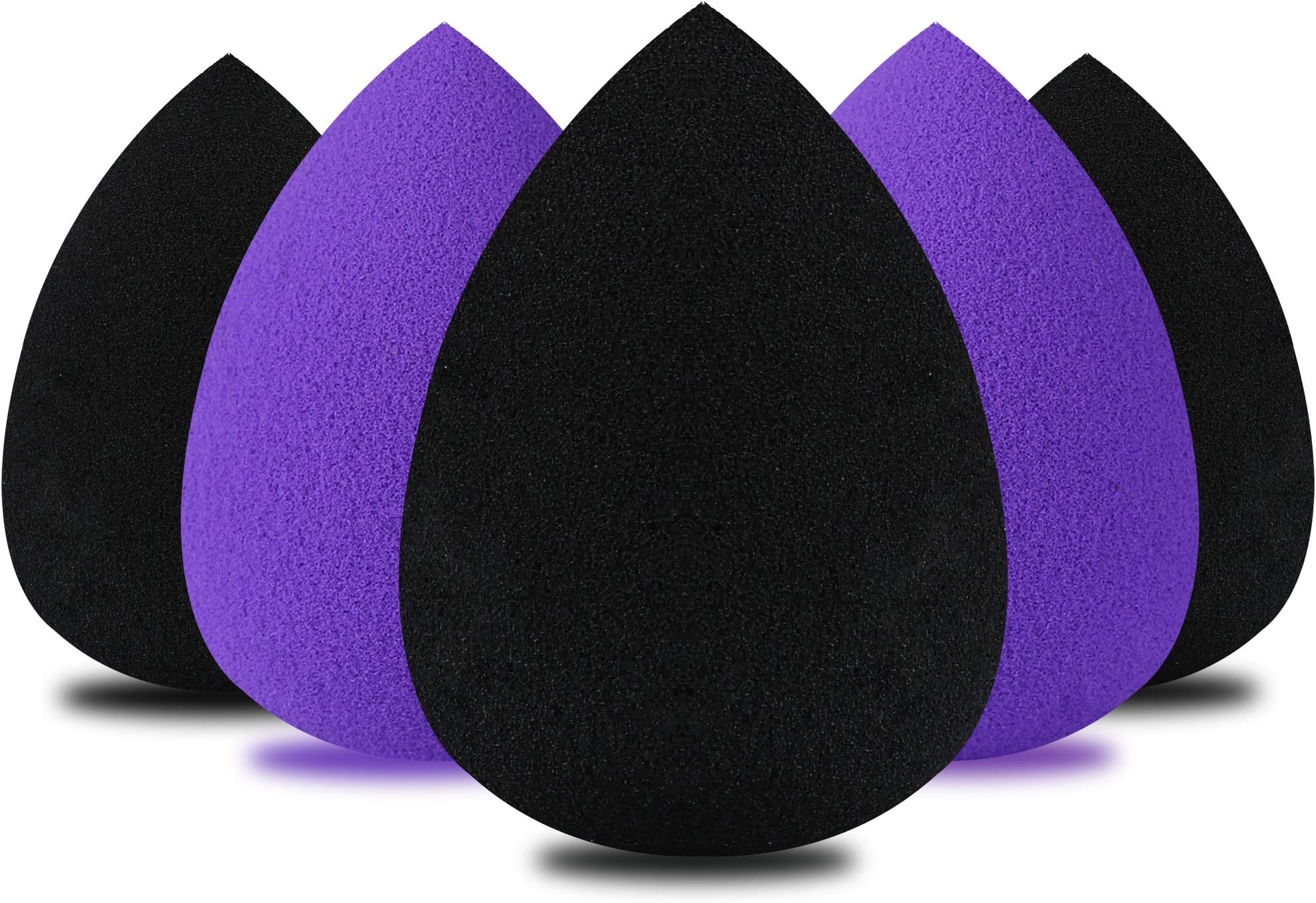 Makeup Sponge,Beauty Sponge blender set and Cosmetics Foundation Blending Sponges-For Powder,Cream or Liquid Application Multi-color (5pcs001)
