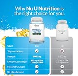 Nu U Nutrition Omega 3 Fish Oil 1000mg 365 Softgels High Strength view 5
