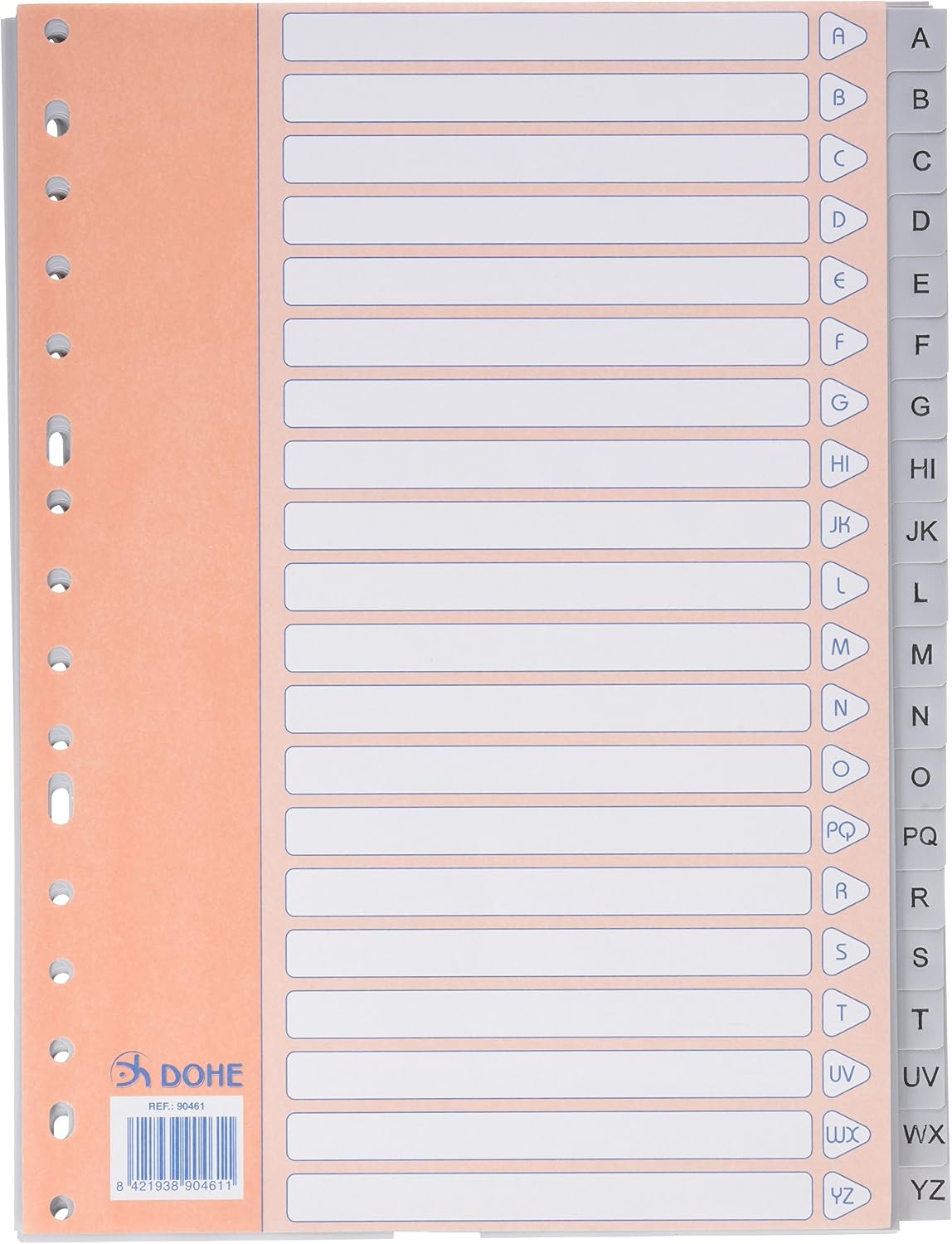 Dohe Basic A4 Index, A-Z, 20 Positions, Grey