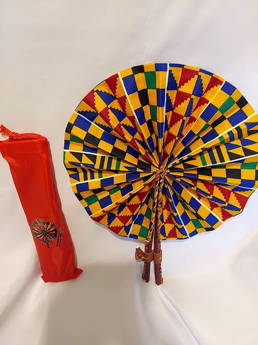 african print hand fan