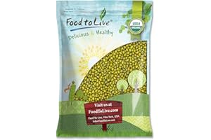 Organic Mung Beans, 10 Pound – Non-GMO, Whole Dried Beans, Green Gram, Sproutable, Kosher, Vegan, Sirtfood, Bulk. Good Source