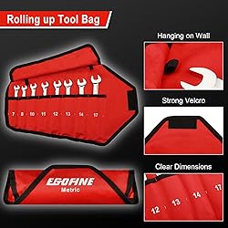 Egofine 8-Piece Ratcheting Wrench Set, Cr-V Steel