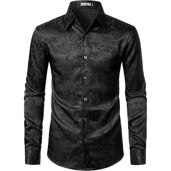 Night Club Wear Mens Dress Shirts, Slim Fit Shiny Gold Coated Metallic Shirt, Long Sleeve Button Down Shirt at Amazon Men's Clothing store Night Club Wear Mens Dress Shirts, Slim Fit Shiny Gold Coated Metallic Shirt, Long Sleeve Button Down Shirt at Amazon Men's Clothing store
