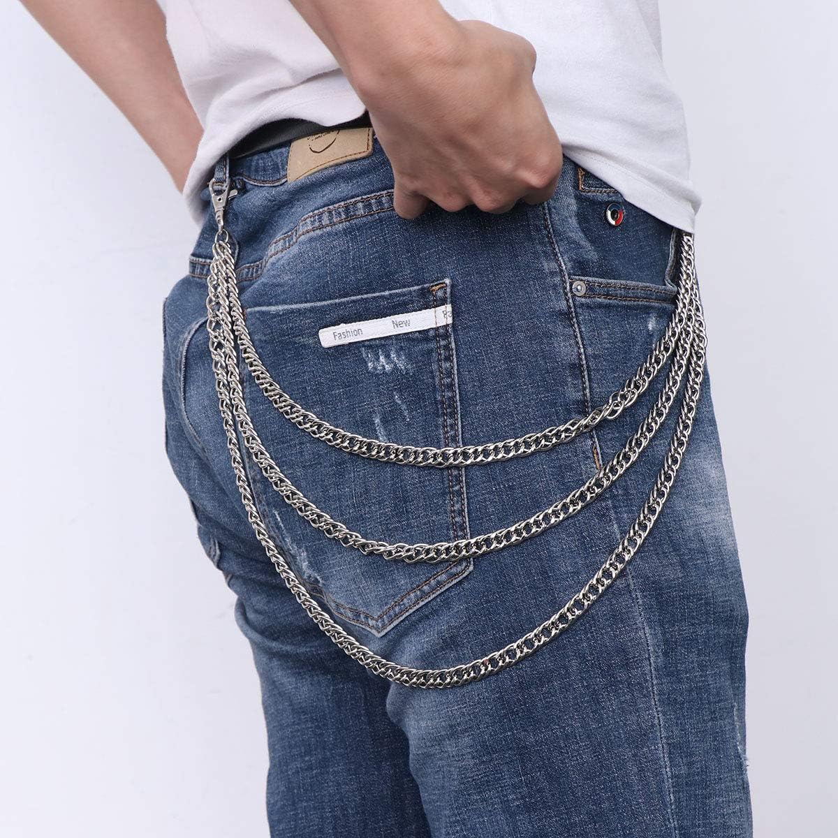 Pixnor Hip Hop Punk Pants Trousers Wallet Key Chain Motorcyle Jean Gothic Rock: Office Products
