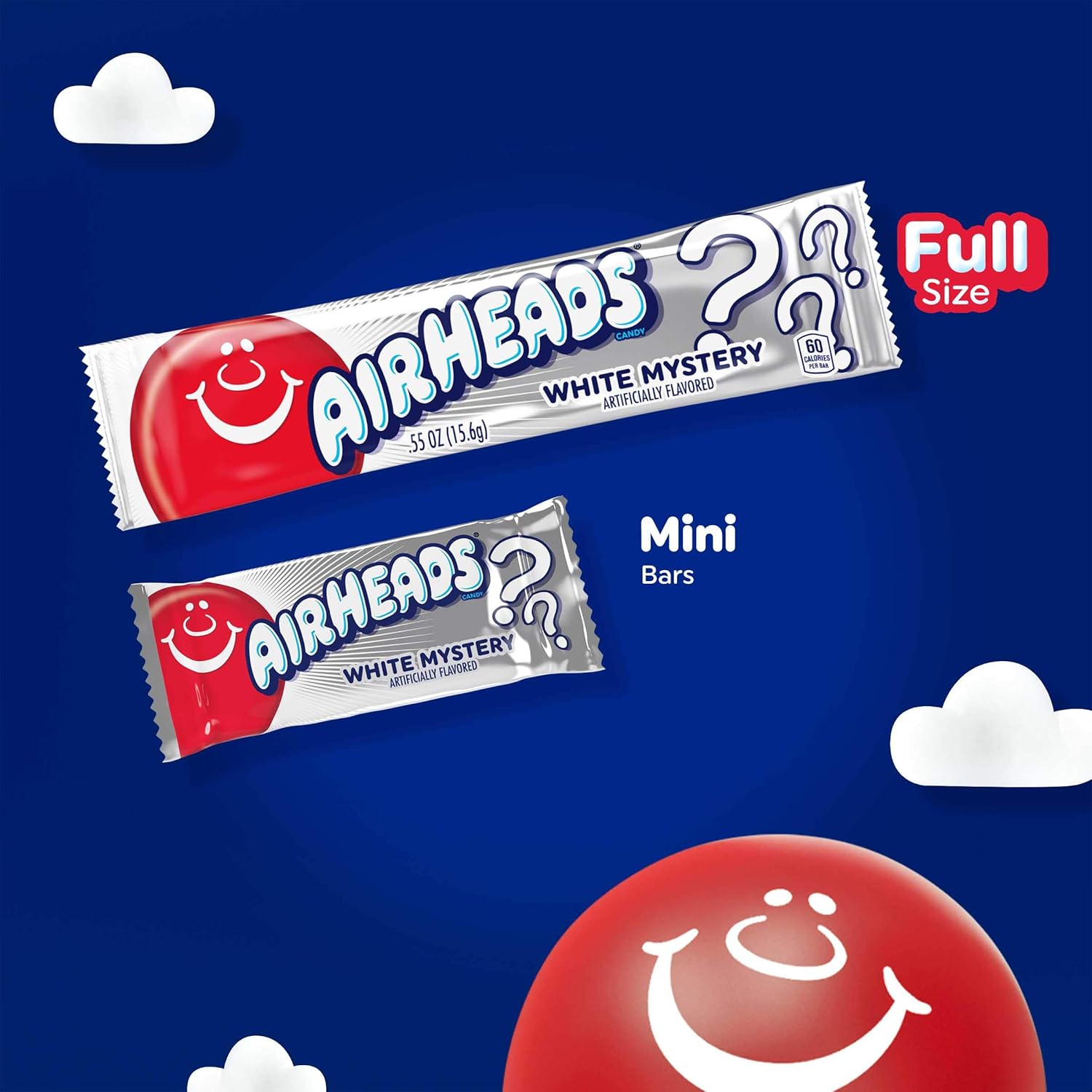 Airheads Candy Bars, Variety Bulk Box, Chewy Full Size Fruit Taffy, Gifts, Back to School for Kids, Non Melting, Party, 60 Count (Packaging May Vary) : Taffy Candy : Grocery & Gourmet Food