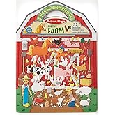 Melissa & Doug Puffy Sticker Play Set - On the Farm - 52 Reusable Stickers, 2 Fold-Out Scenes - FSC Certified
