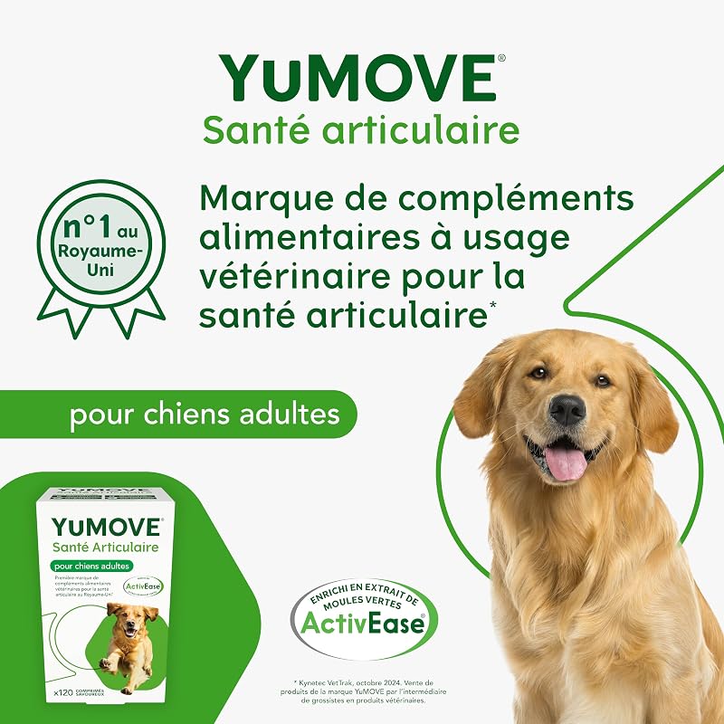 Articulation Chien 2-7 Ans - 120 Comprimés, ActivEase et Omega-3