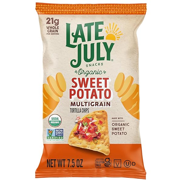 LATE JULY SNACKS, ORGANIC MULTIGRAIN SWEET POTATO TORTILLA...