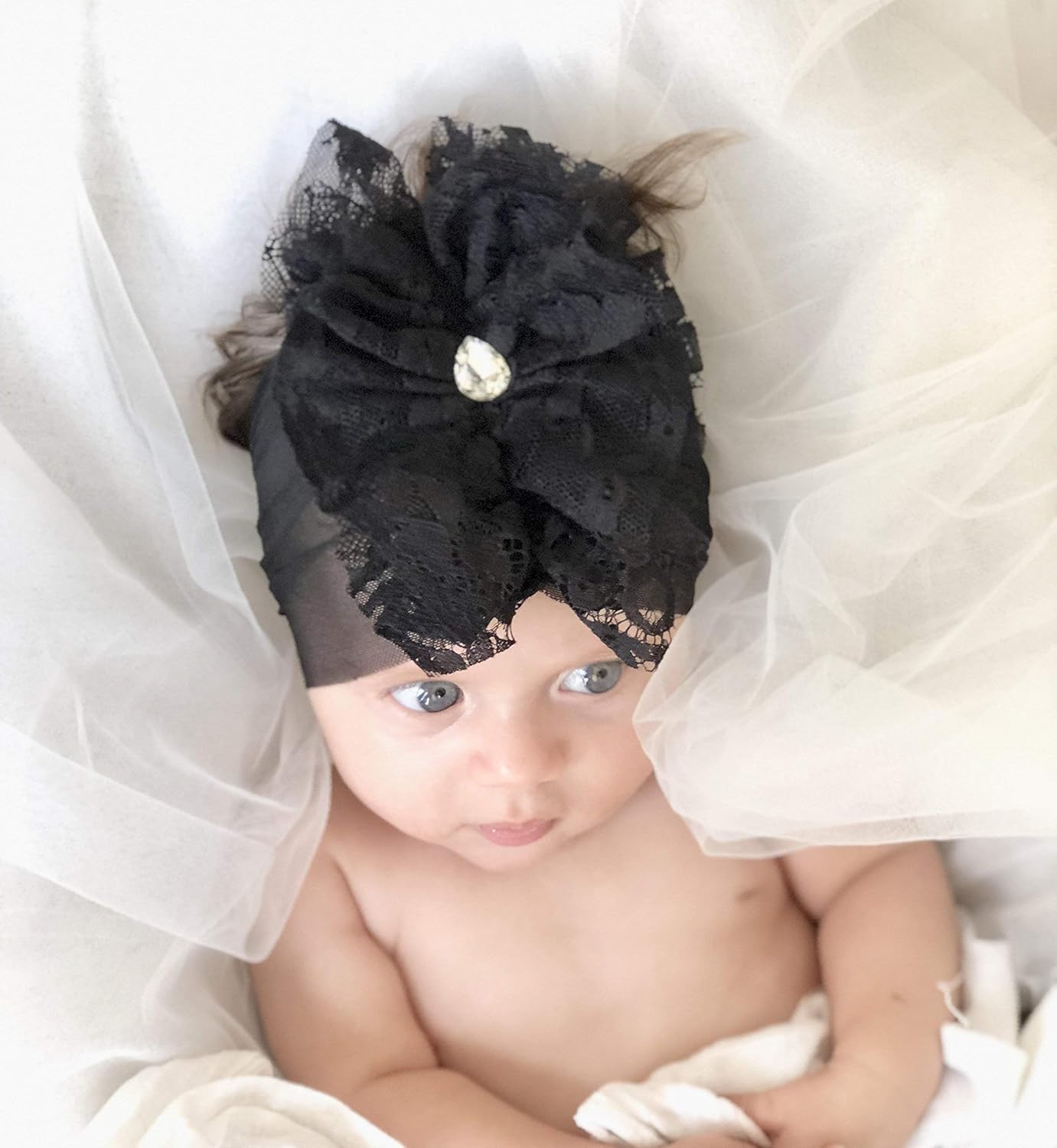 black newborn headband