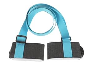 NAMOARLY Adjustable Blue Nylon Snowboard Carrying Strap with Shoulder Pad for Ski Fixing and Transport in