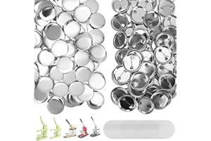YAYODS 300 Pieces Button Maker Supplies 37mm/1.5 inch Round Badge Button Parts for Button Maker Machine, Includes Blank Pin B