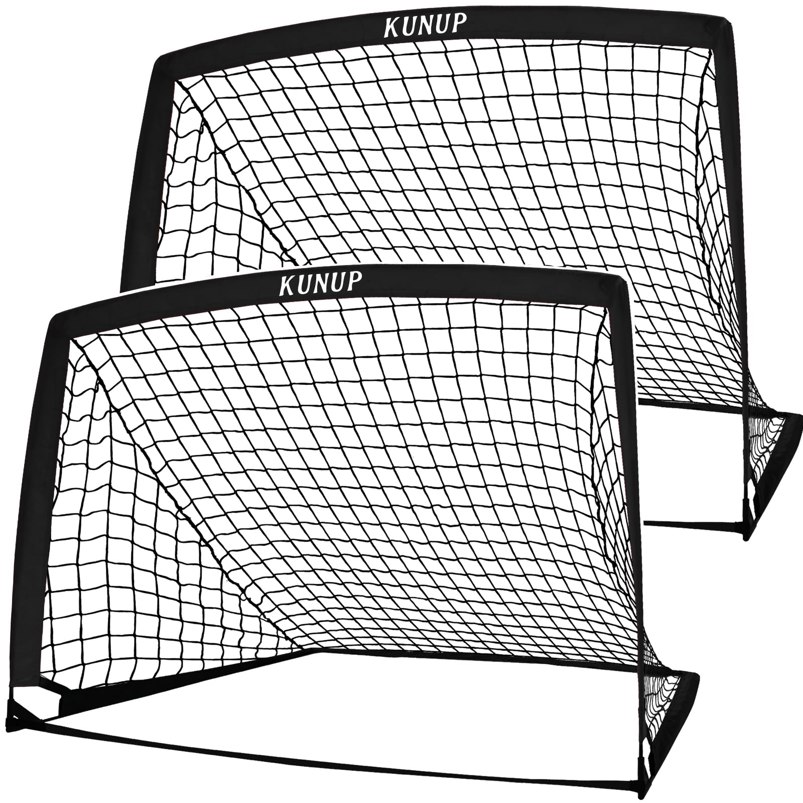 Photo 1 of 2 of 5×3 6x4 9x5 FT Portable Kids Soccer Goals Set, Foldable Soccer Practice Nets for Backyard with Carrying Bag for Toddler Youth Pop Up Soccer Training Equipment Indoor Outdoor Sports Game Gift