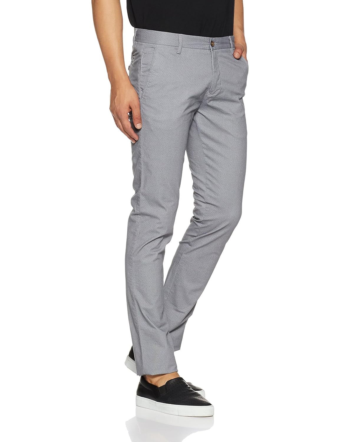 arrow sport men's straight fit cotton casual trousers