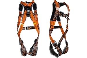 Malta Dynamics Razorback Elite Safety Harness – Lightweight Safety Harness Fall Protection Kit with Sewn in Belt and Sternal D-Rings for Fall Arrest, OSHA & ANSI Compliant (L-XL)