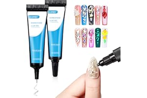 AIJIMEI Needle Nail Glue Rhinestone Glue Gel Rhinestone Glue for Nails Rhinestone Nail Glue Rhinestone Gel Glue for Nails Nail Art Glue 2PCS Rhinestones Nail Glue Gel