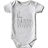 Kreleurs I Love My Daddy Baby Bodysuit Pregnancy Announcement Short Sleeve Newborn Outfits Infant Romper
