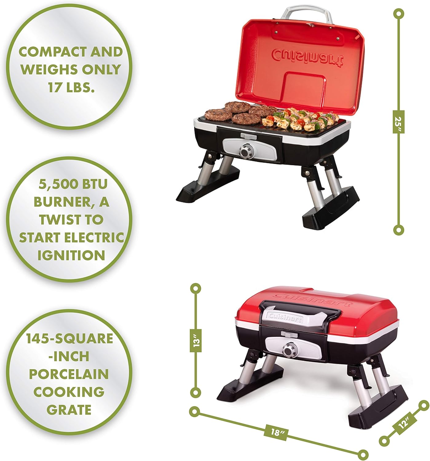 review CUISINART CGG-180T CGG180T Portable Propane, 13