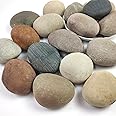 SHIZWU Large River Rocks for Landscaping, 3-4 Inch Mixed Colors Pebbles for Plants and Garden, Premium Rocks for Flower Beds, Indoor Fountains, Paths, Backyards, Fish Tanks(40lbs Bulk)