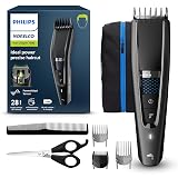 Norelco Philips Hair Clipper 7000 Series, Hair and Beard Trimmer, Precision Dial, PowerAdapt Sensor, Trim-and-Flow, DualCut, DuraPower, 28 Length Settings, 90 Min. Runtime, Model HC7650/40