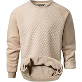 JMIERR Men's 2025 Casual Crewneck Dress Sweatshirts Pullover Fall Fleece Diamond Texture Warm Winter Comfy Long Sleeve