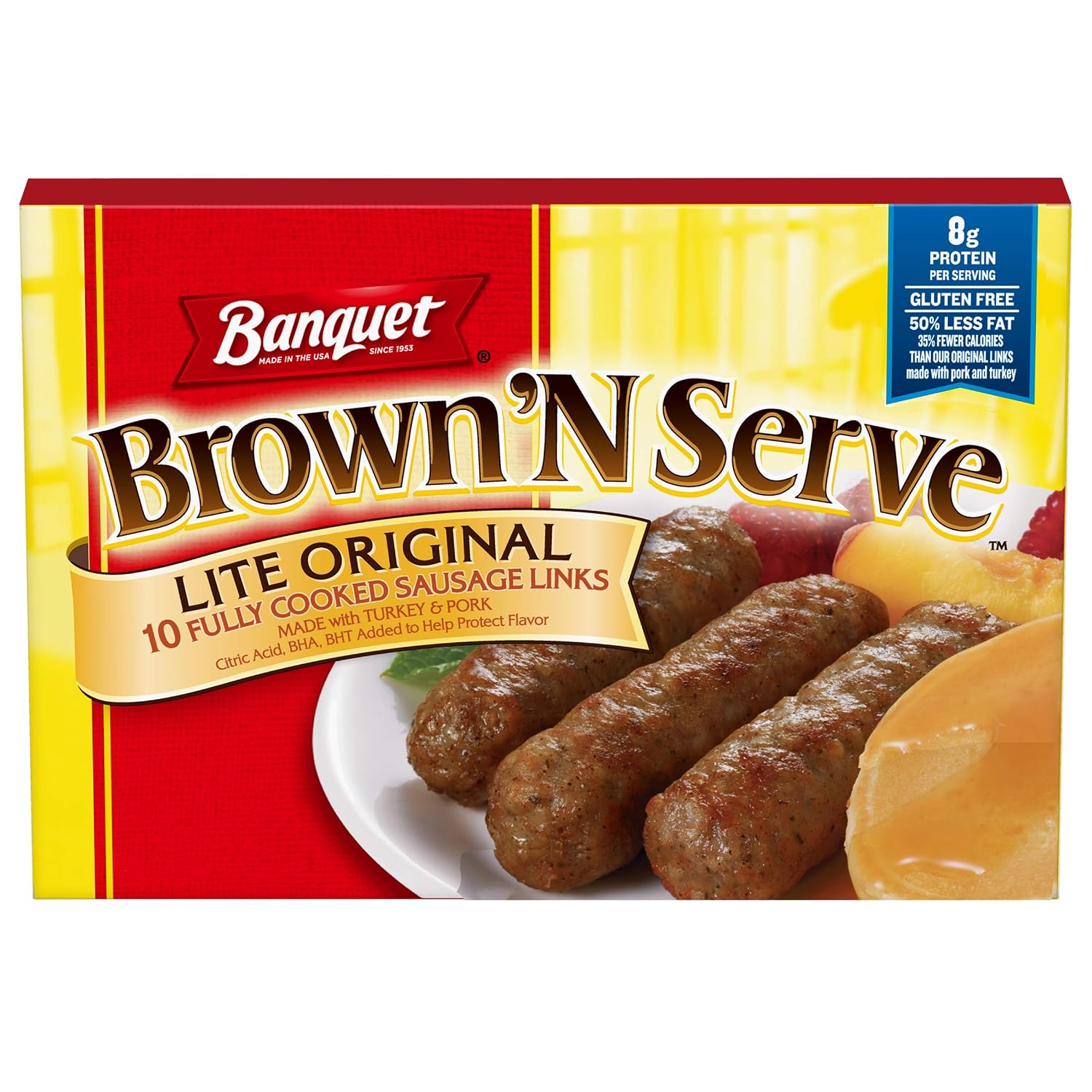 Banquet brown'n serve sausage links lite Original - 10 ct (031000303969)