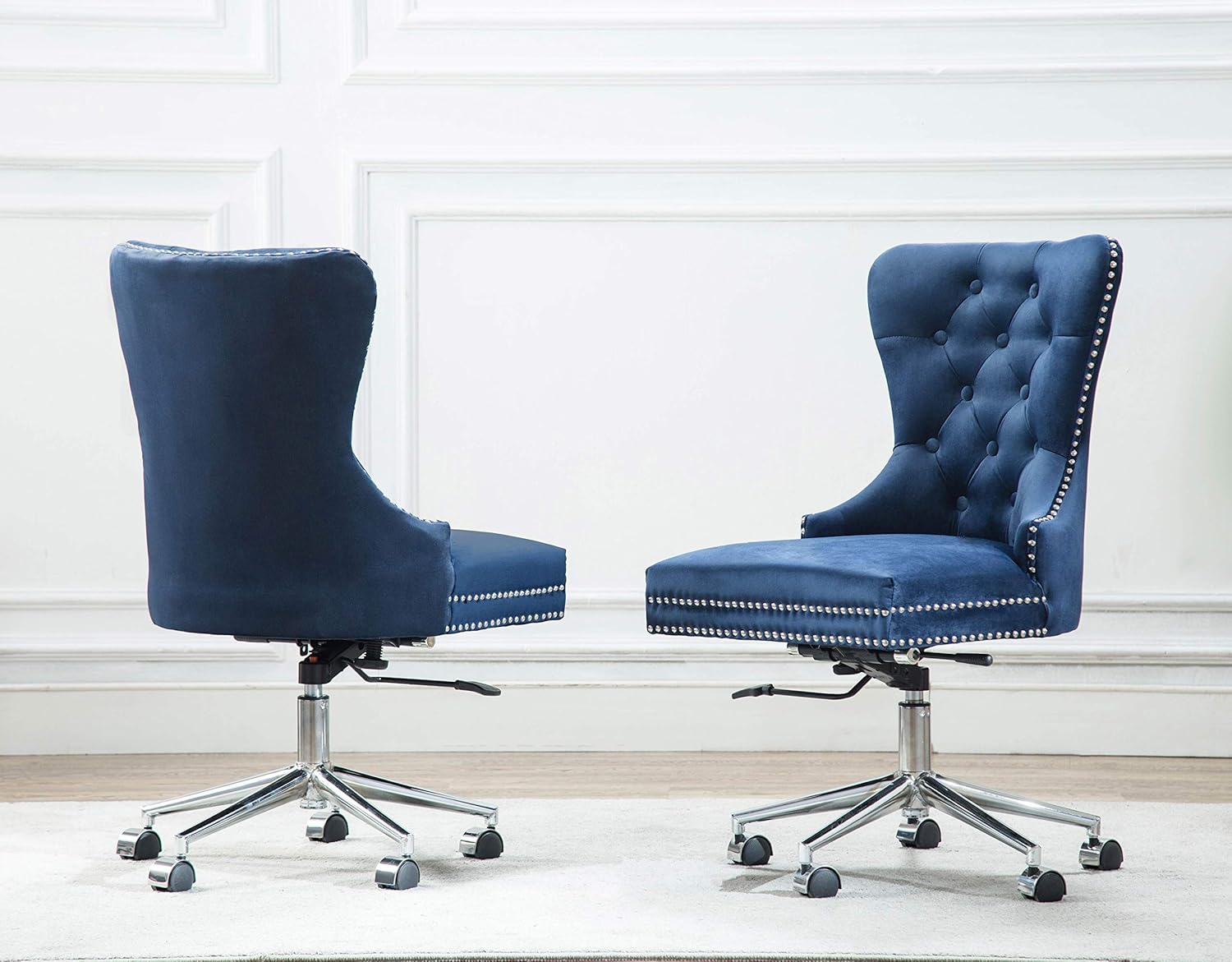 Amazon.com: Best Quality Furniture Office Chair (Set of 2), Navy Blue