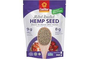 CanMar Organic Hemp Seed (12oz/340g) | Milled Roasted Hemp Seeds | Ready to Eat - Great Taste & Aroma | Ideal Plant Based Pro