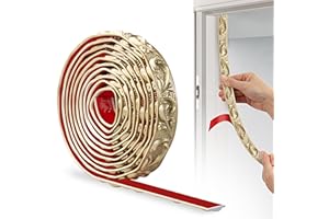 JUNART PVC Moldings Trim, 300cm×2cm, 3D Wallpaper Border, Coving for Ceilings, Flexible Ceiling Moulding Trim For Mirror Edge