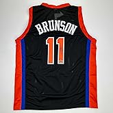 Facsimile Autographed Jalen Brunson New York Black Reprint Laser Auto Basketball Jersey Size Men's XL