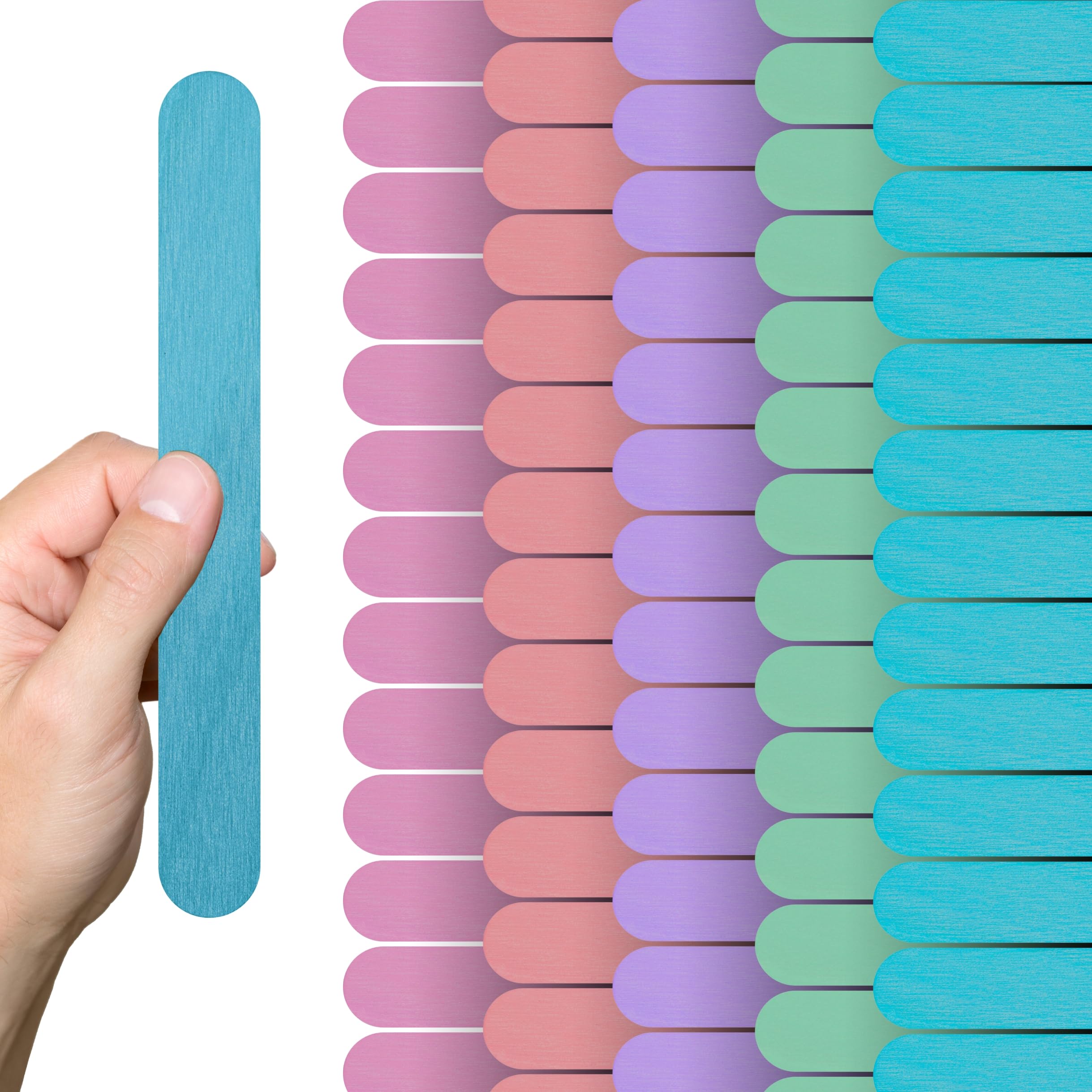 Photo 1 of 300PCS Pastel Jumbo Popsicle Sticks – 8 Inch Large Ice Cream Stick and Colored Popsicle Sticks Jumbo Wooden Colored Sticks for Crafts DIY and Popsicle Sticks Colored Projects