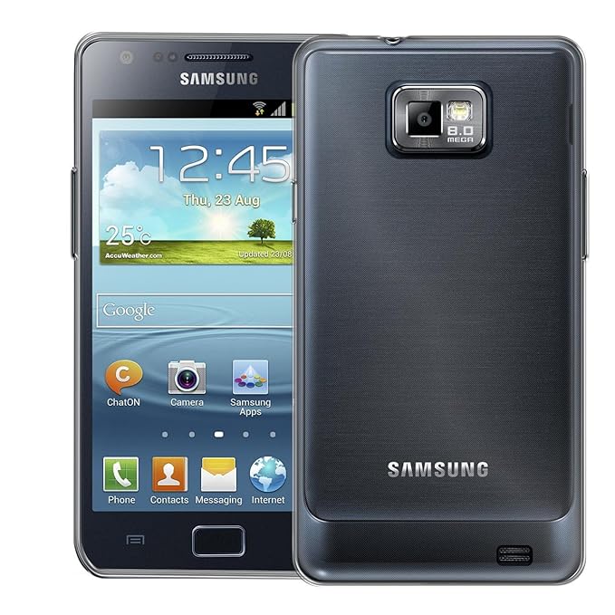 Conie LC32971 Liquid Crystal Kompatibel mit Samsung Galaxy S2/S2 Plus, Transparent Silikon Schutzhülle Bumper Case HD Clear R