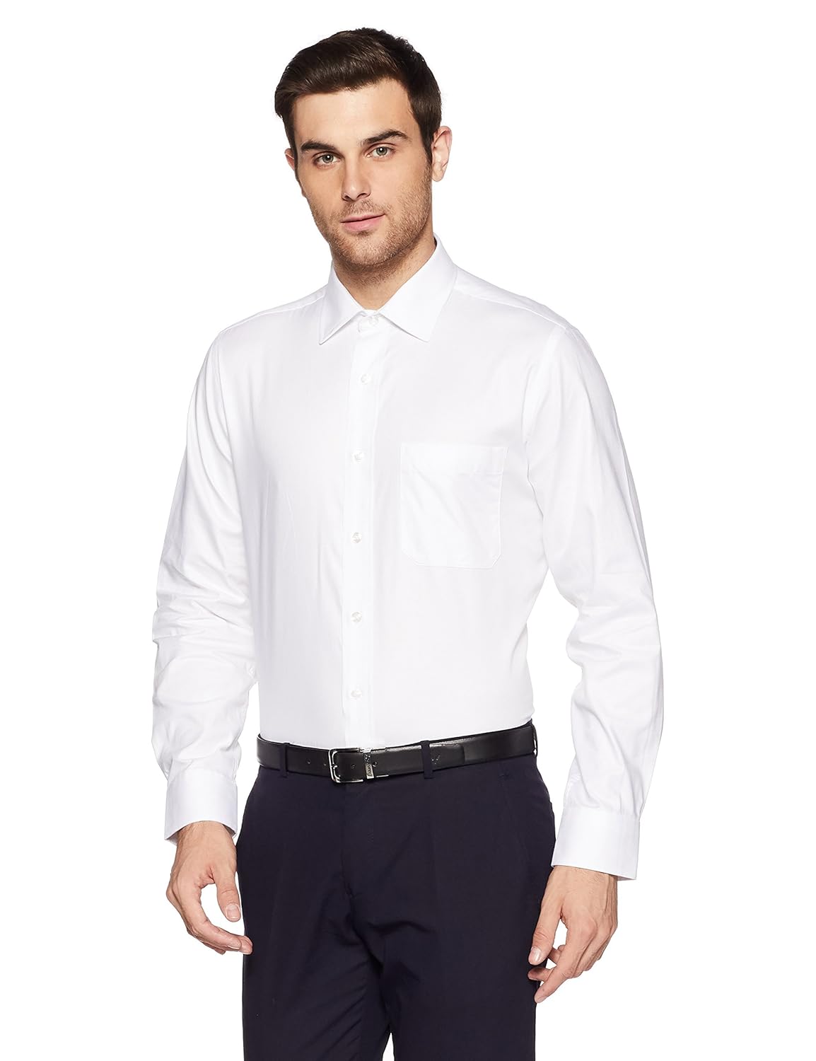 arrow men's plain regular fit formal shirt