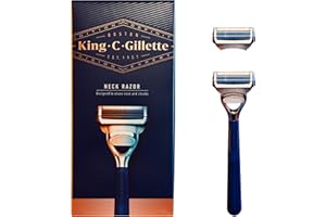 King C. Gillette Neck Razor, Handle plus 2 Blade Refills