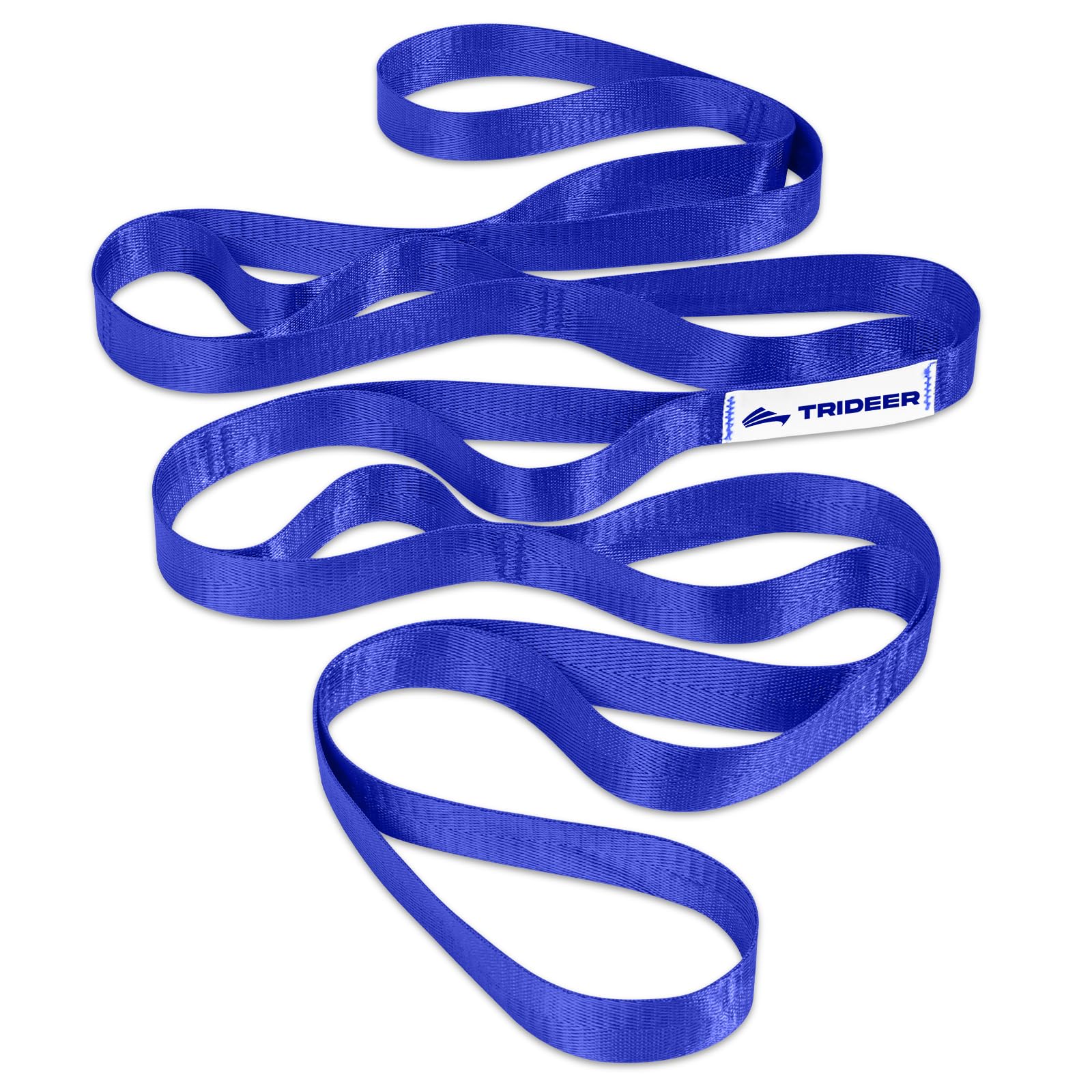 Photo 1 of Trideer Stretching Strap Yoga Strap Physical Therapy for Home Workout, Exercise, Pilates and Gymnastics, 10 Loops Non-Elastic Stretch Bands with Aesthetic Packaging for Women & Men (Dark Blue)