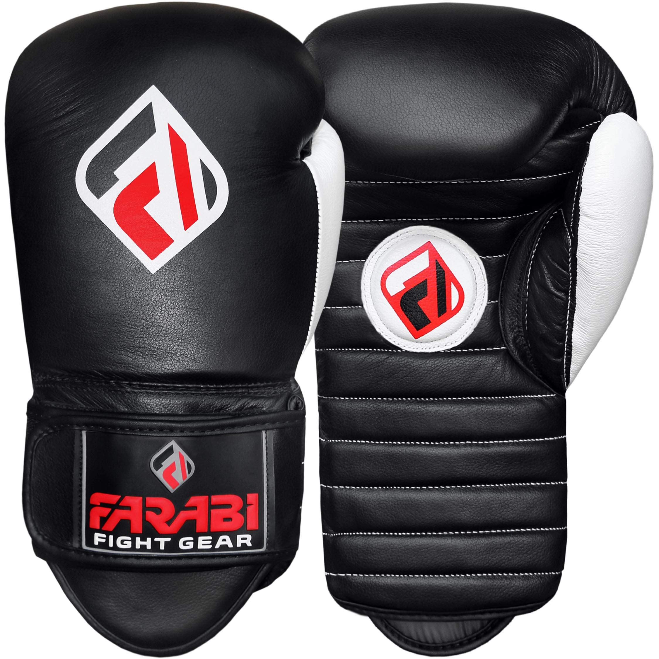 Farabi Coaching Mitts Focus Gloves for Training Punching and kickboxing (Black, 14-OZ) (Black, 14-oz)