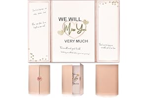 DOUBLESHOOT Farewell Party Decorations Guest Book Rose Gold 18"x12" for Women - Unique Goodbye & Going Away Coworker Gift Card - We'll Miss You Signature Board Retirement Party Decorations Gifts for Colleagues