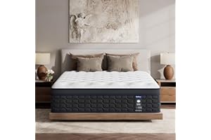 BedStory Double Mattress Firm, 10 Inch Deep Sleep Hybrid Full Mattress with Pocket Coils, Matelas Double in a Box for Motion-