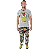 Dr. Seuss GRINCH Stink, Stank, Stunk! 3 Piece Gift Pajama Set - Fleece Pajama Pants, Shirt, And Cozy Socks