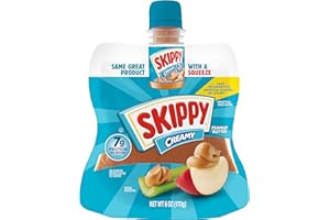 SKIPPY Squeeze Creamy Peanut Butter, 6 Ounce (Pack of 6)