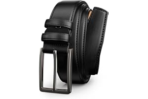 Papaanils Mens Dress Belt,Mens Leather Belts for Jeans, Belt 1.38" Width