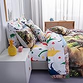 NiuOne Dinosaur Bedding Twin Comforter Set for Kids Twin Comforter Set, Dinosaurs Bed in a Bag, 9 Piece Dinosaur Bedding Sheets Sets, Soft Microfiber Kids Bed