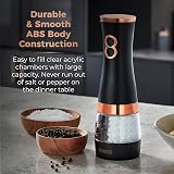 Tower Salt and Pepper Mills Battery Operated Rose Gold Black view 3