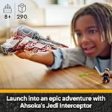 LEGO Star Wars Ahsoka Jedi Interceptor 75401 with Anakin and R7-A7 droid 8+ view 2